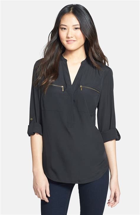 michael kors tops women|michael kors women's blouses.